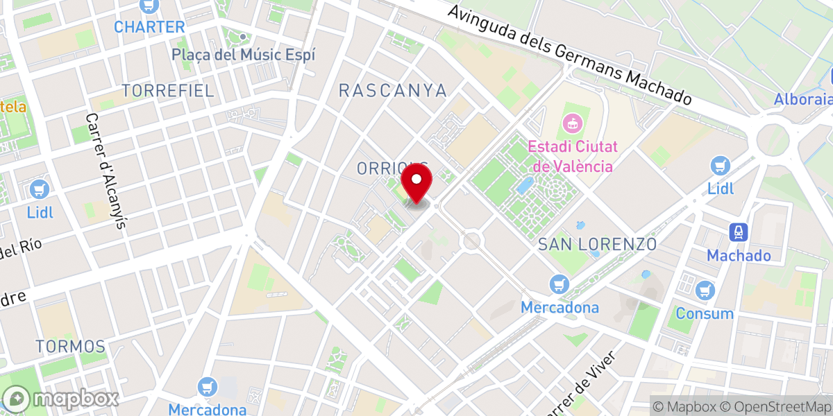 Map showing location of Parroquia San Jerónimo