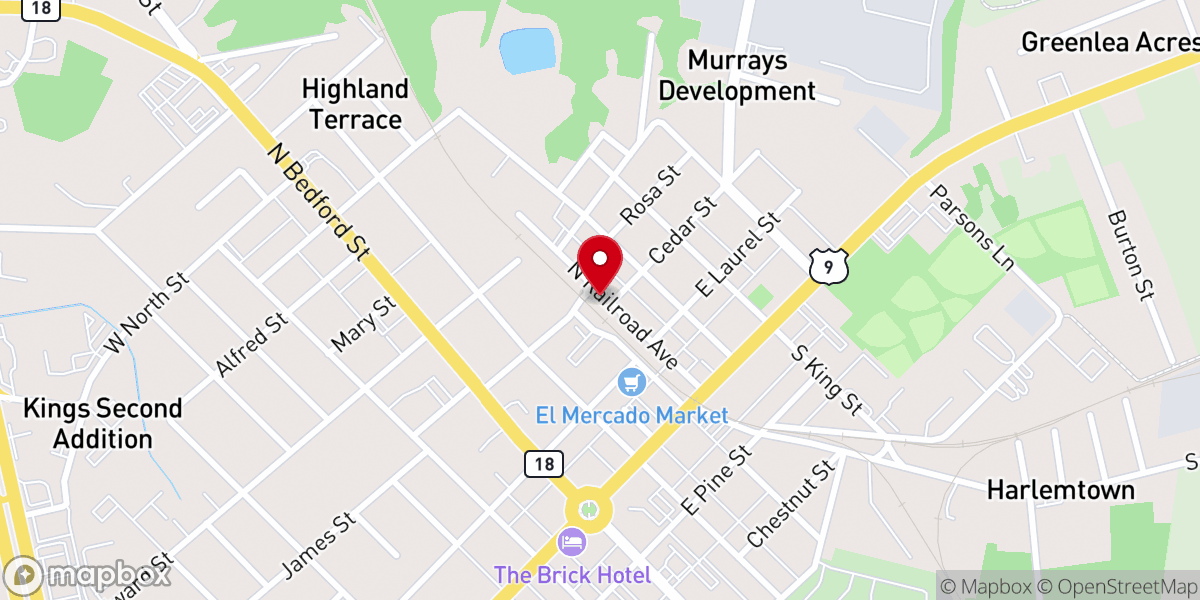 Map showing location of Restoration Worship Center