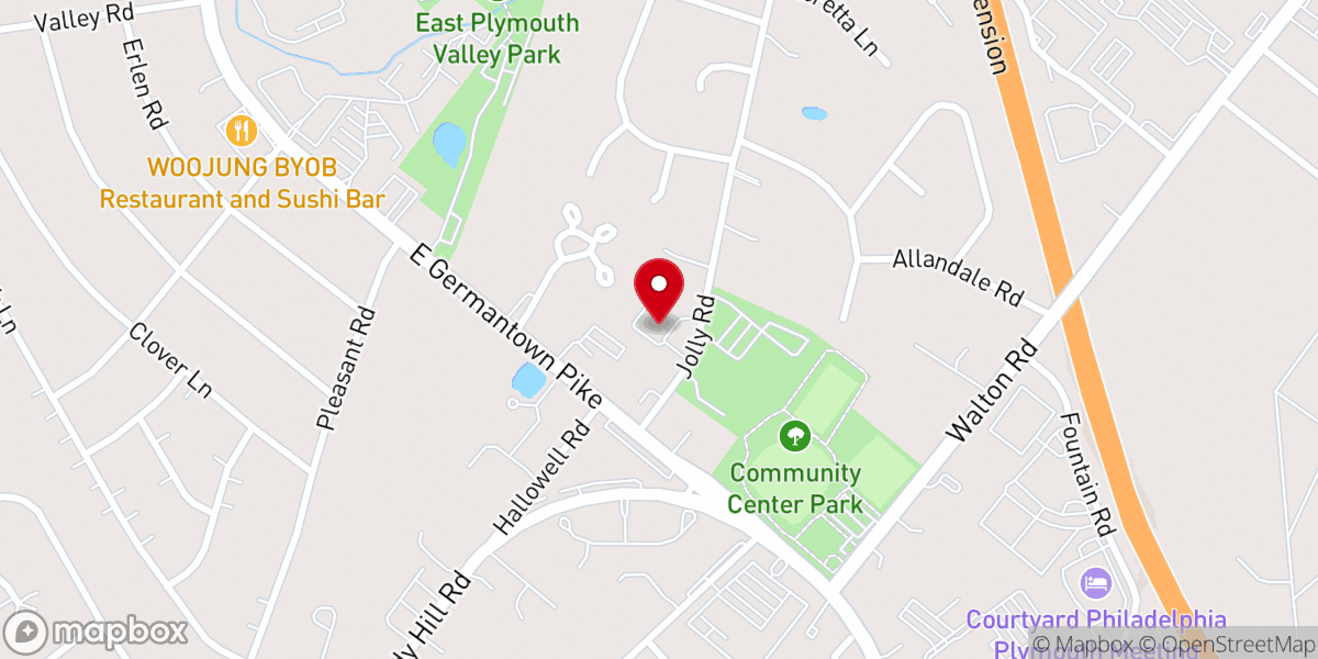 Map showing location of Prince of Peace Chapel