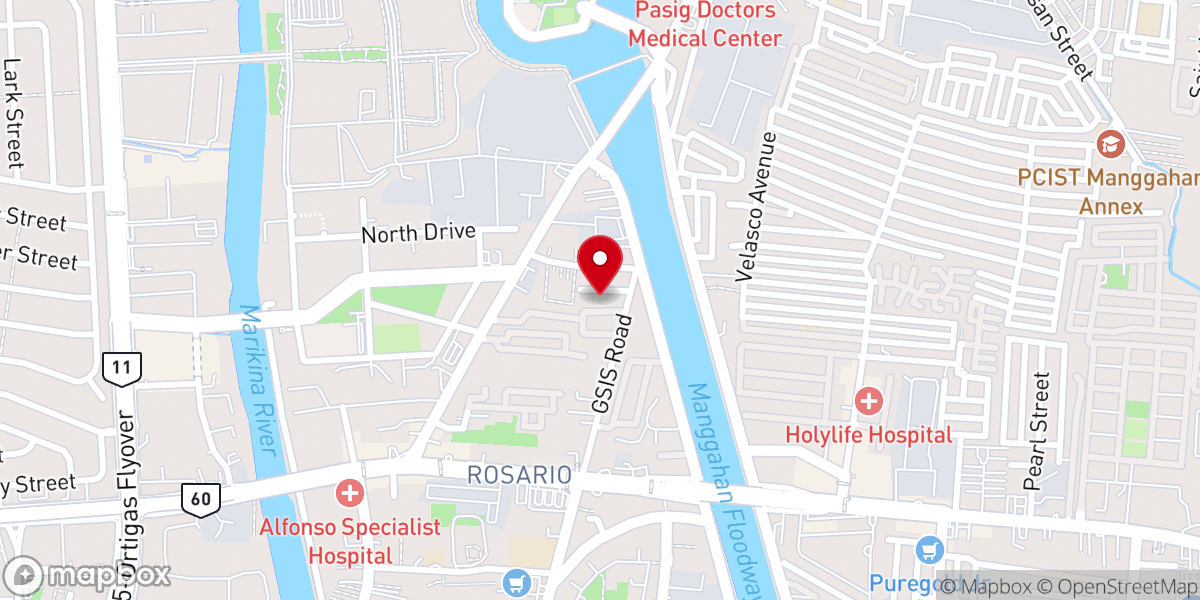 Map showing location of Bethany Baptist Church Pasig