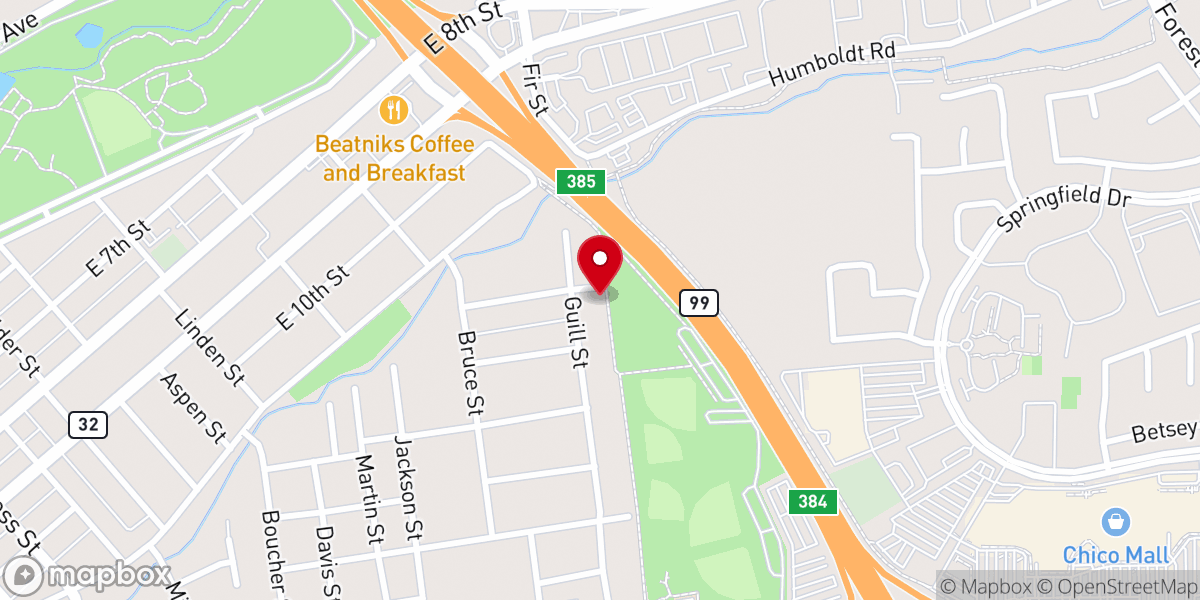 Map showing location of Second Baptist Church