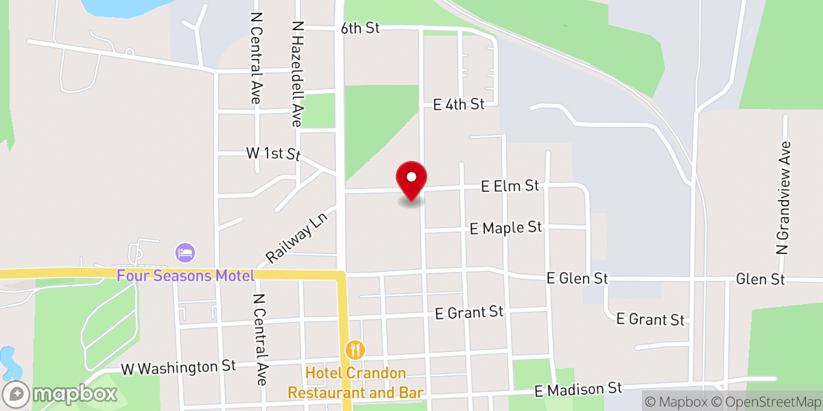 Map showing location of St Paul Lutheran Church