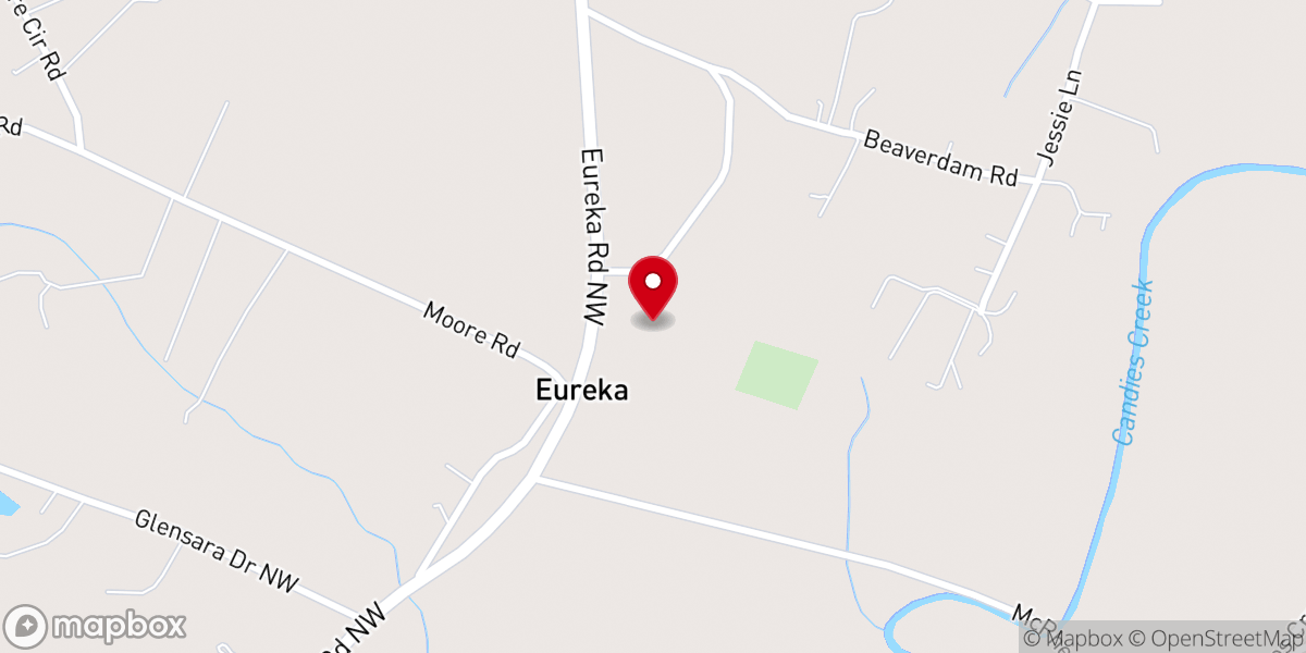 Map showing location of Candies Creek Academy