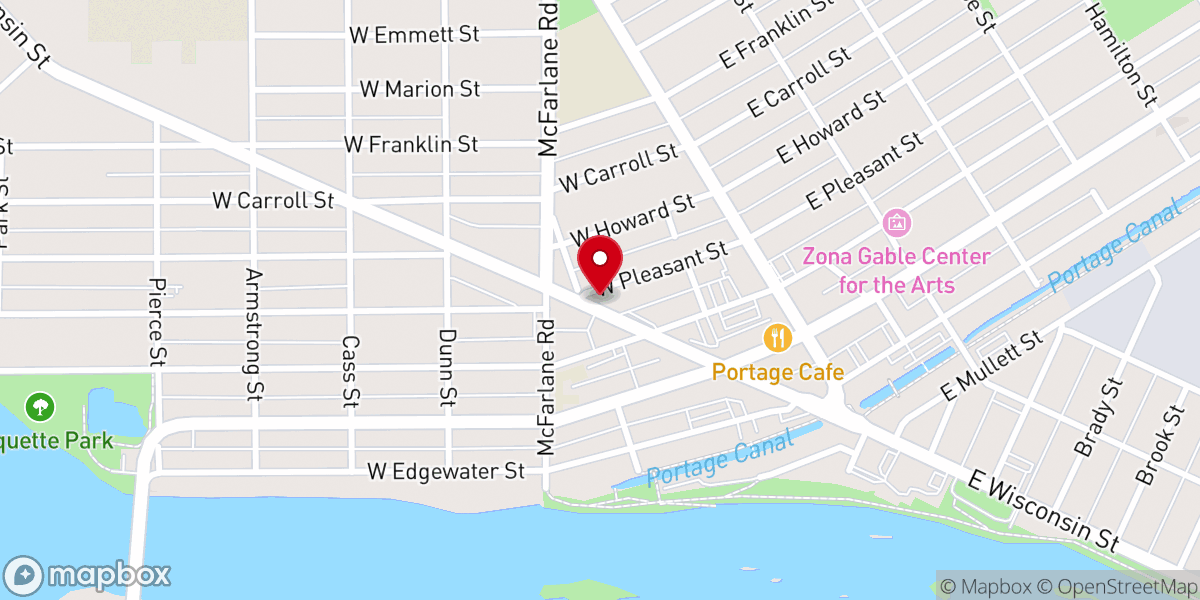 Map showing location of First Church of Christ Scientist