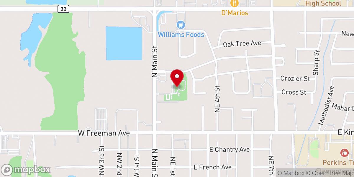 Map showing location of Rockin' M Community Church