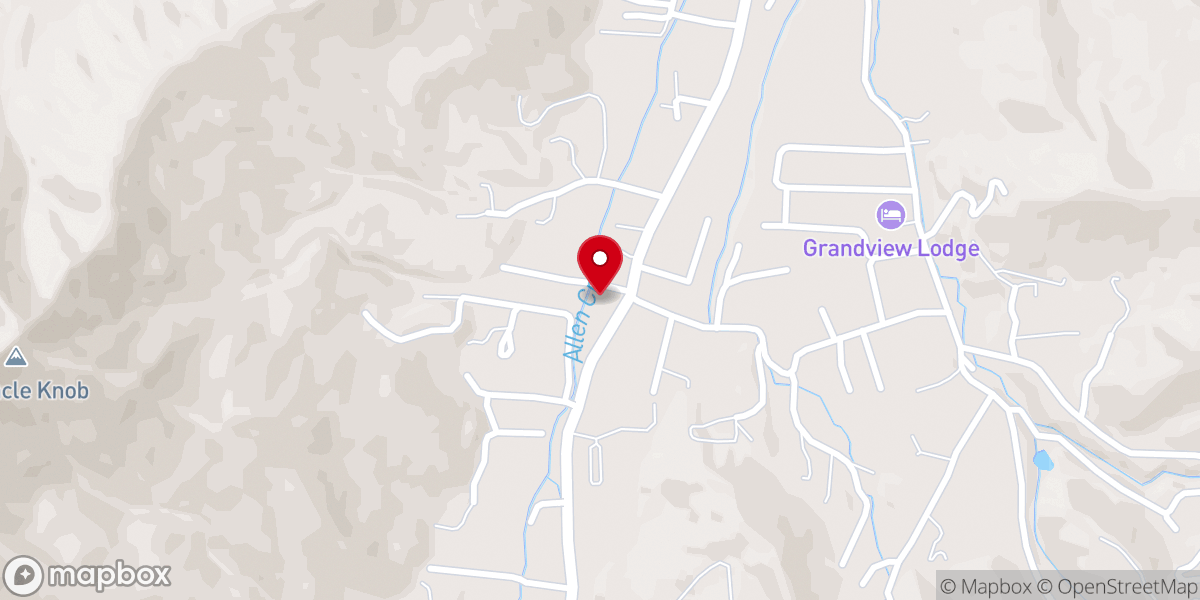 Map showing location of Grandview Baptist Church