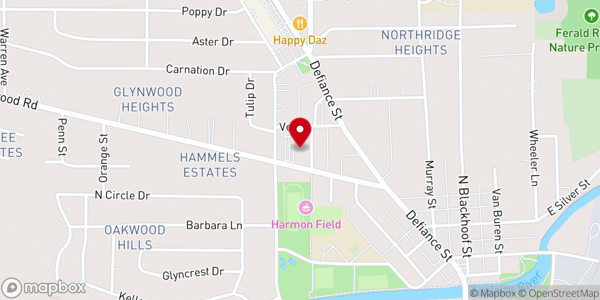 Map showing location of Ben Swartz Ministries