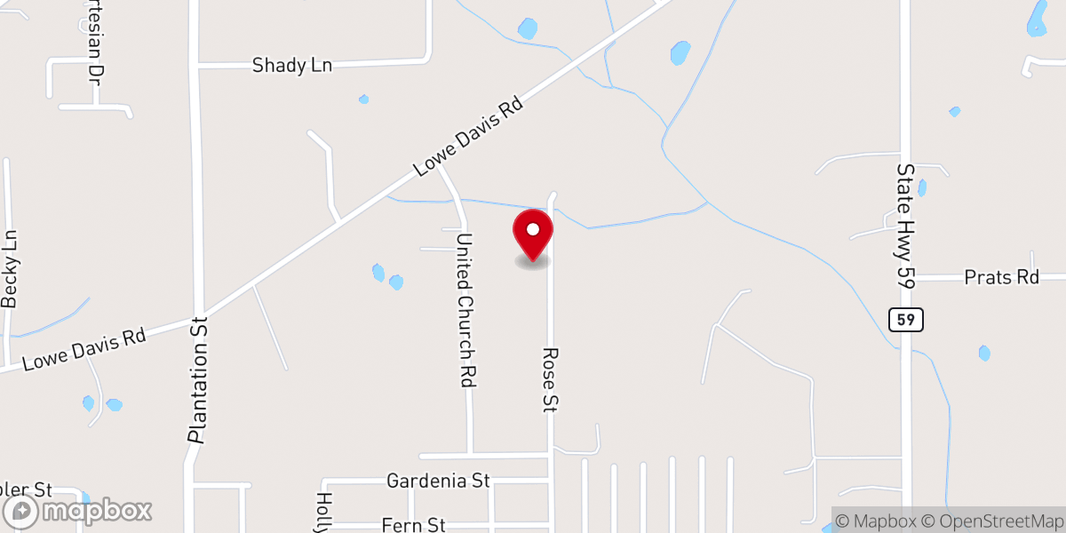 Map showing location of Church of Christ