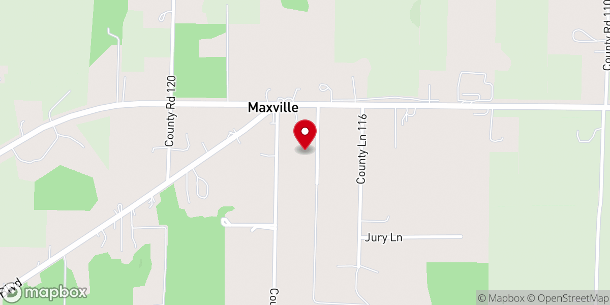Map showing location of Victory Baptist Church