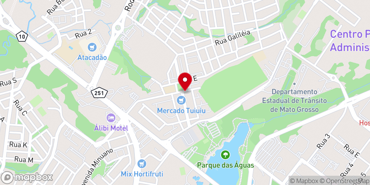 Map showing location of Universal Paiaguas