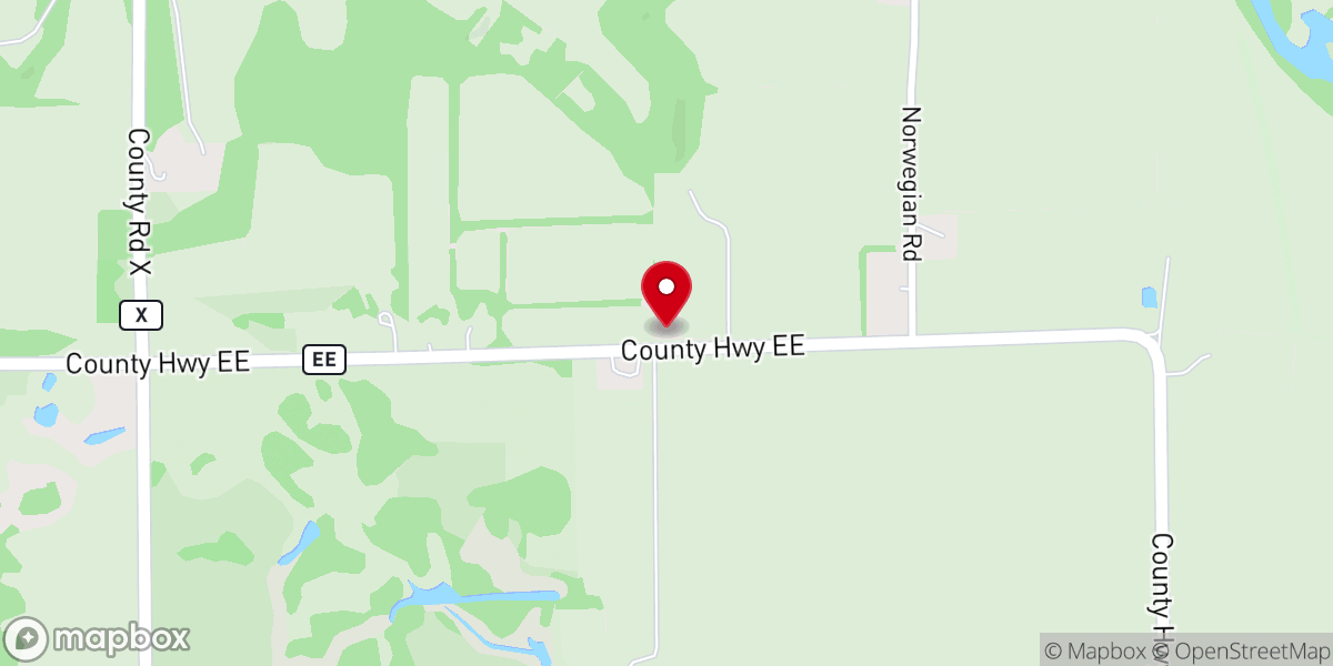 Map showing location of Norwegian Settlement Church