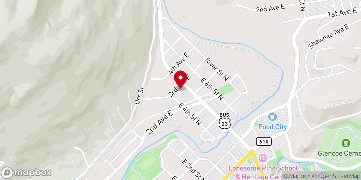 Map showing location of Williams Chapel AME Zion Church