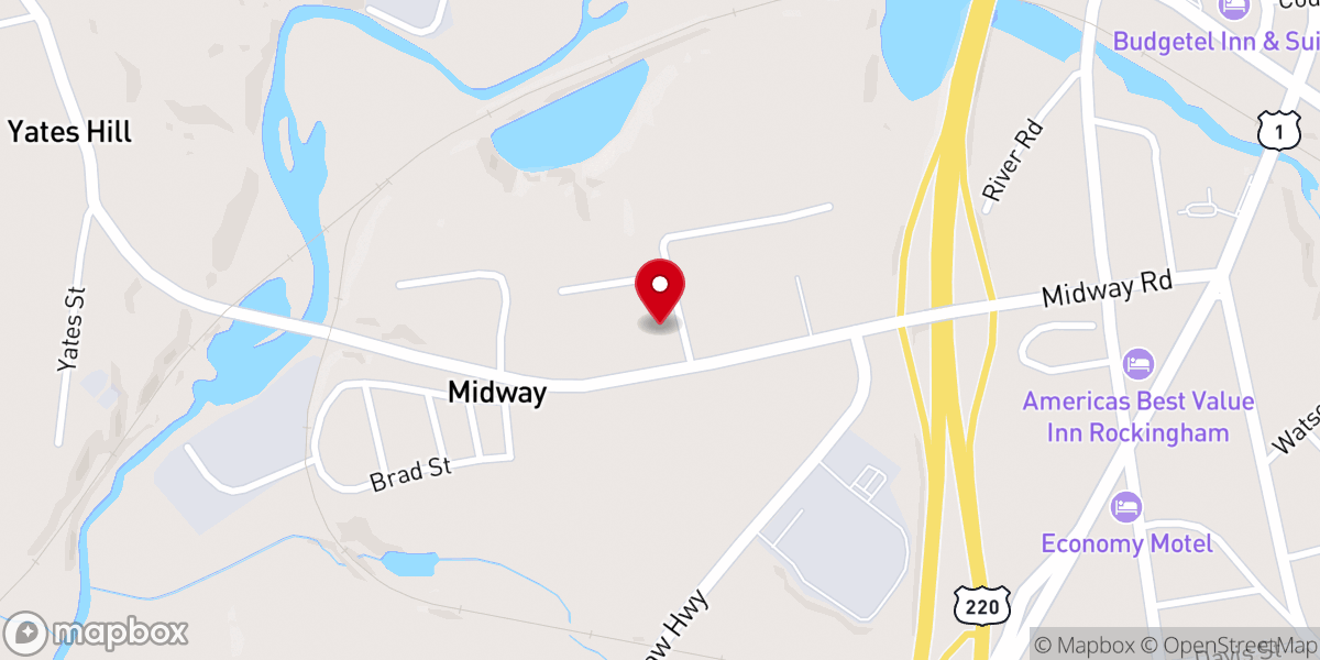 Map showing location of Sweet Haven Church