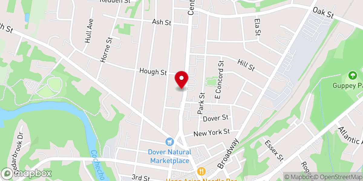 Map showing location of First Church of Christ, Scientist, Dover, and Reading Room