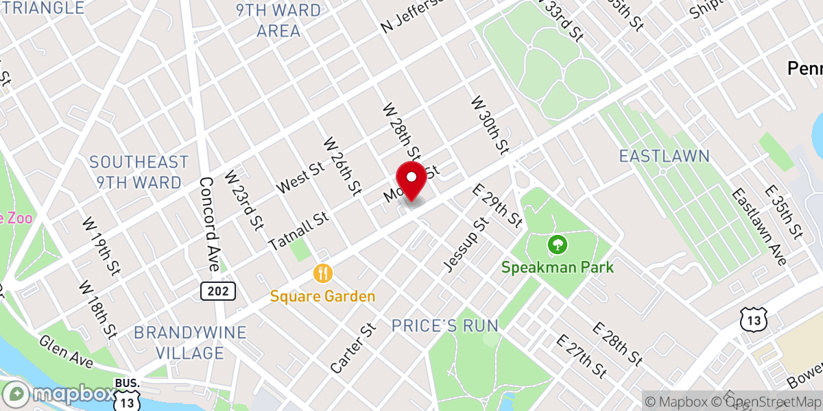 Map showing location of The Mother Church of God in Christ