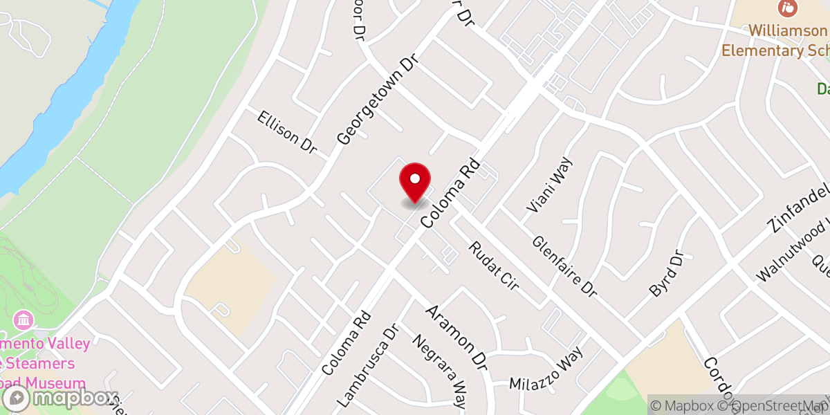 Map showing location of Cordova Church of Christ