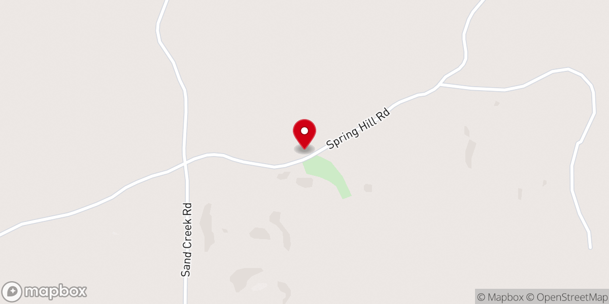 Map showing location of Spring Hill Baptist Church