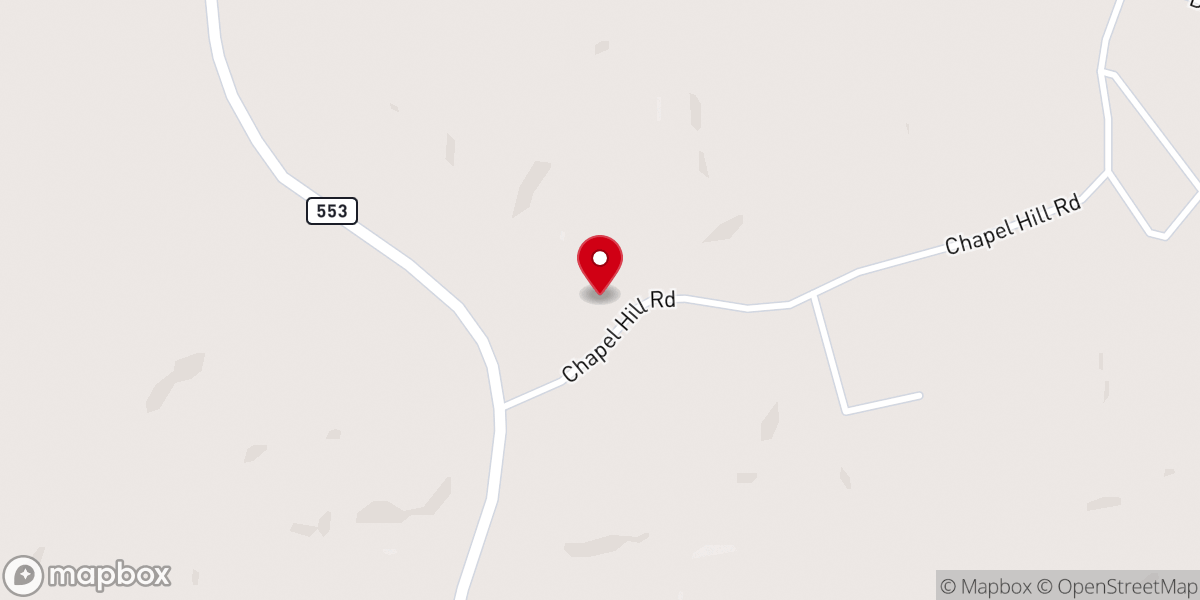Map showing location of Jefferson Chapel
