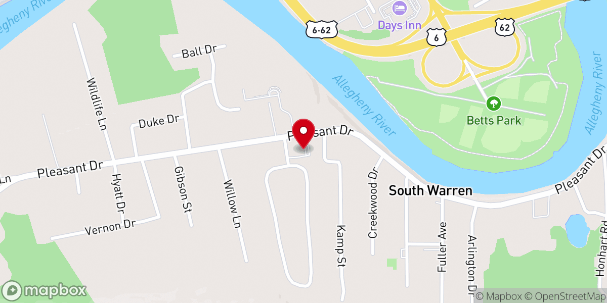 Map showing location of Brooks Hill Church