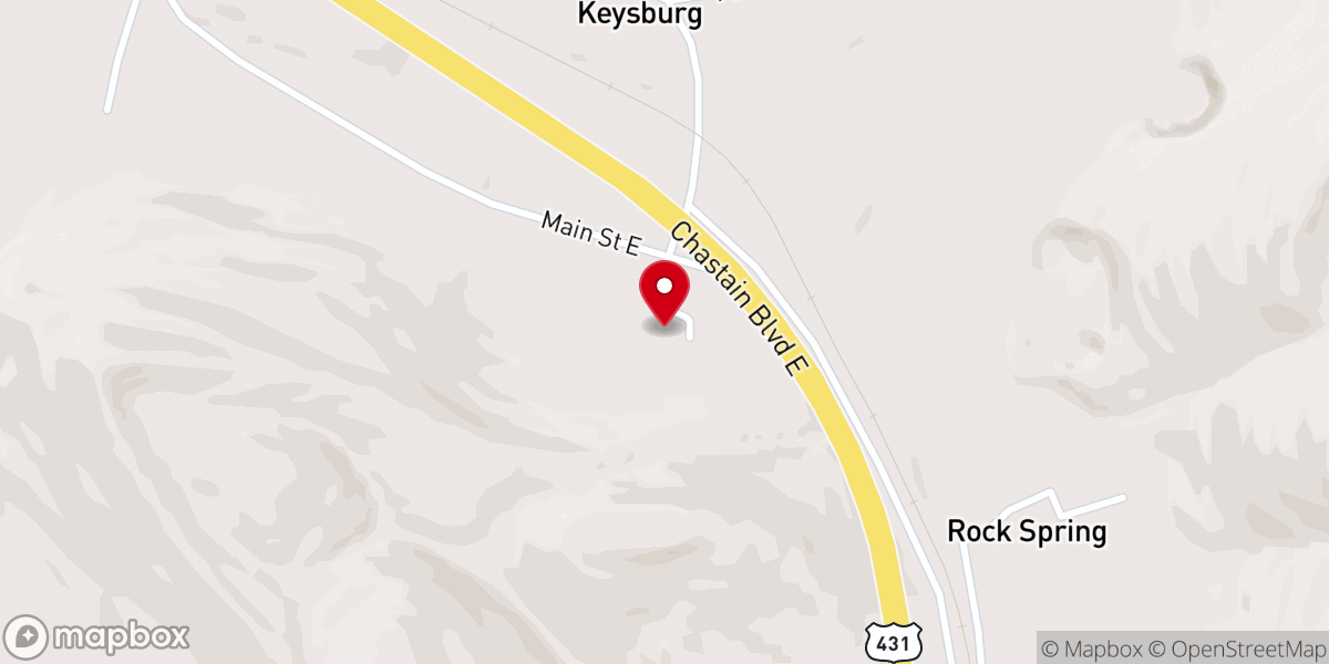 Map showing location of Heath Missionary Baptist Church