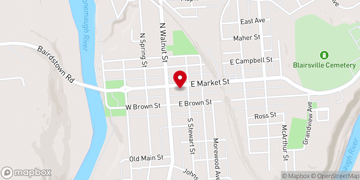 Map showing location of Summit Church Blairsville