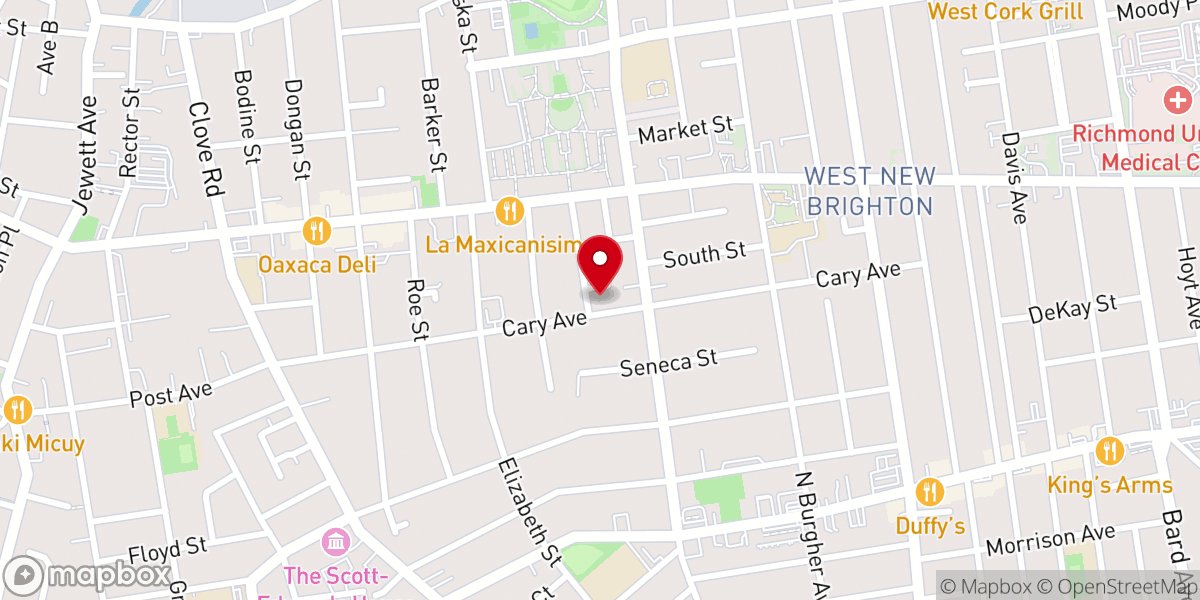 Map showing location of St. John's Malankara Syrian Orthodox Church, Staten Island - NY