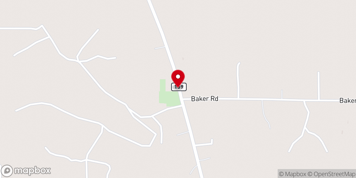 Map showing location of Old Shongaloo Rock Church