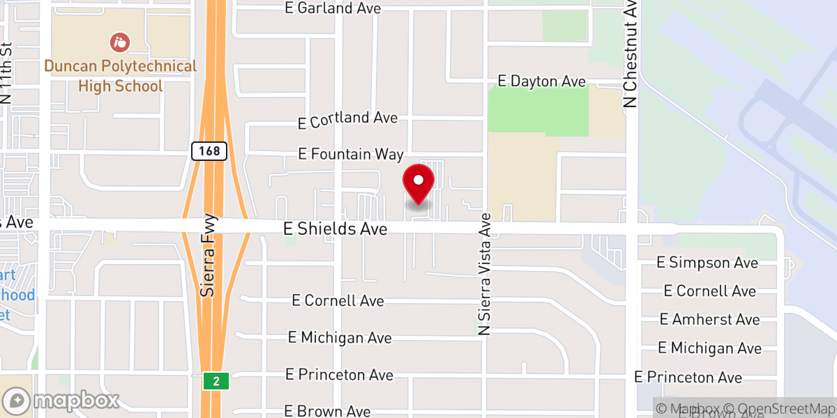 Map showing location of Four Square Gospel Church