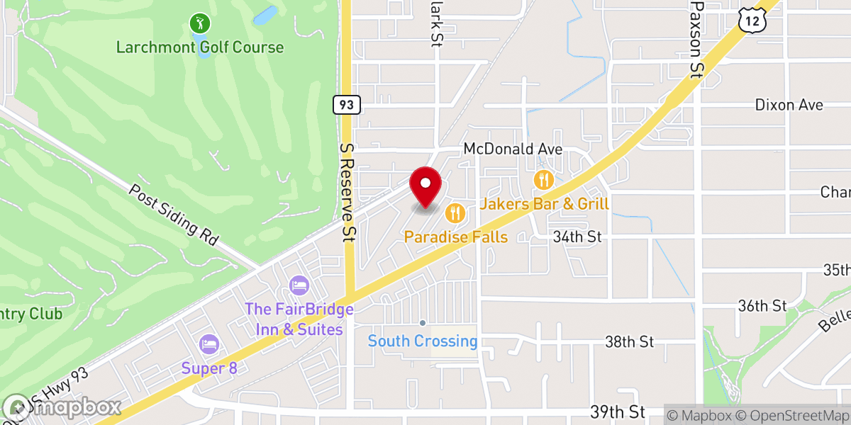 Map showing location of Zootown Church