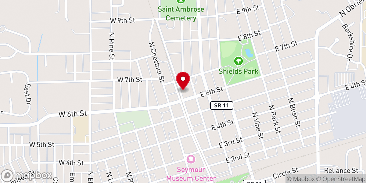 Map showing location of St Paul's Lutheran Church
