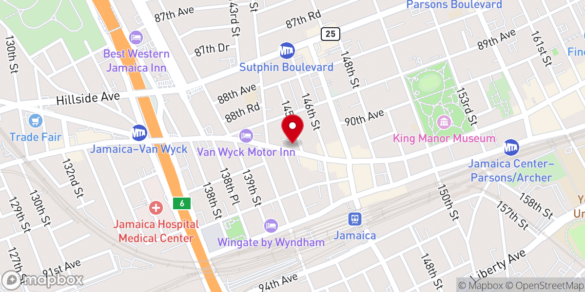 Map showing location of New Life Christian Center