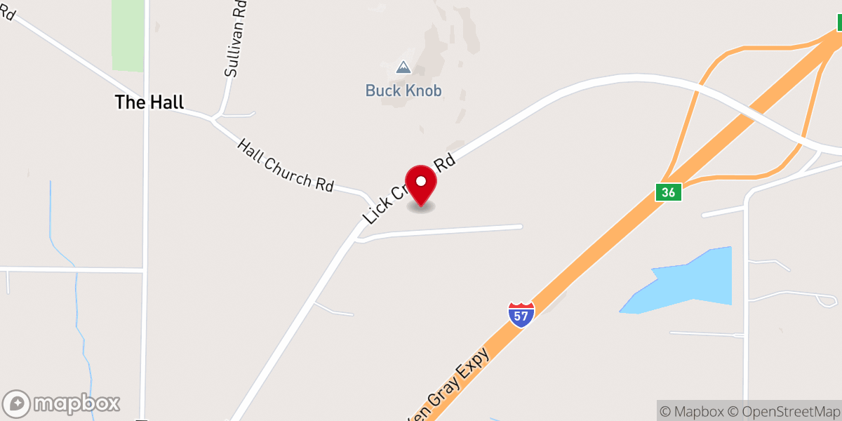 Map showing location of United Missionary Baptist Church