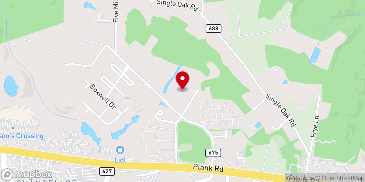 Map showing location of Trinity Bible Church