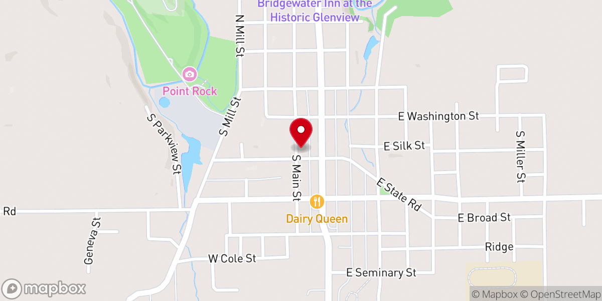 Map showing location of Mt Carroll United Methodist