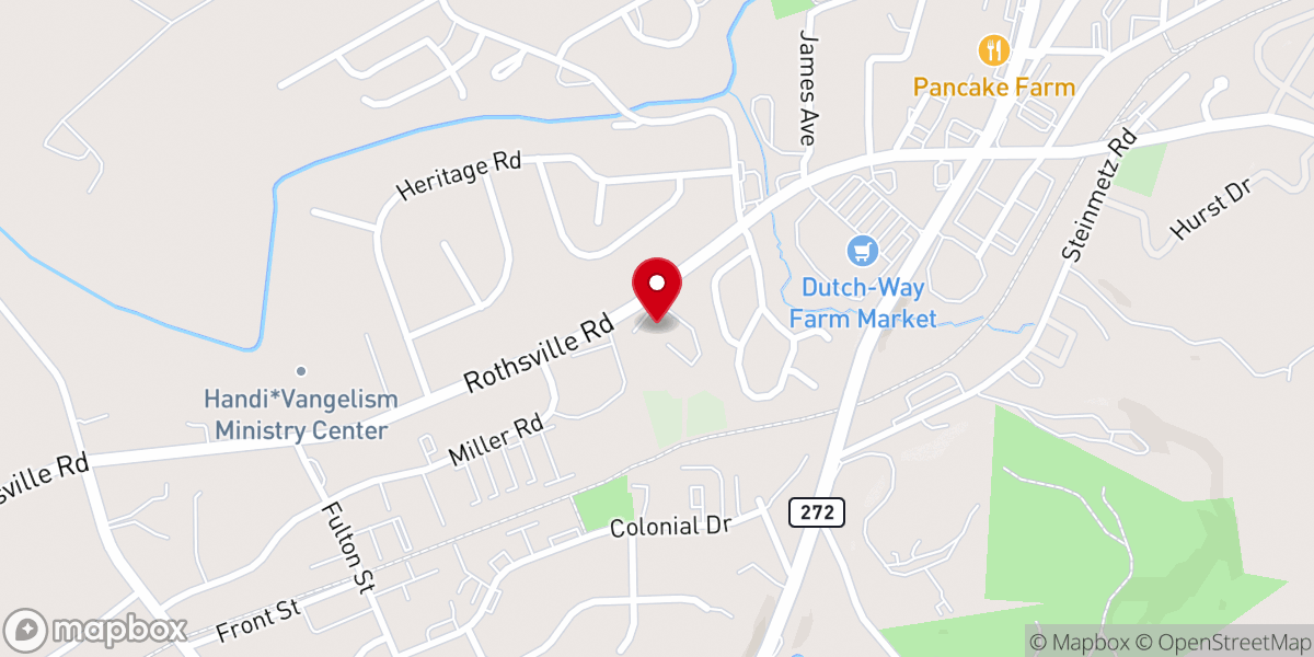 Map showing location of Hope United Methodist Church