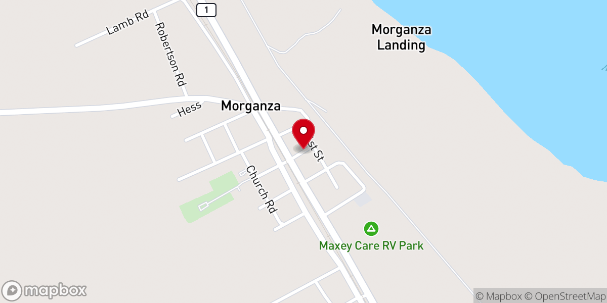 Map showing location of Pointe Coupee Parish Fire District 2