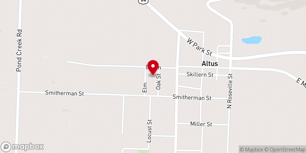 Map showing location of Abundant Life Fellowship Church