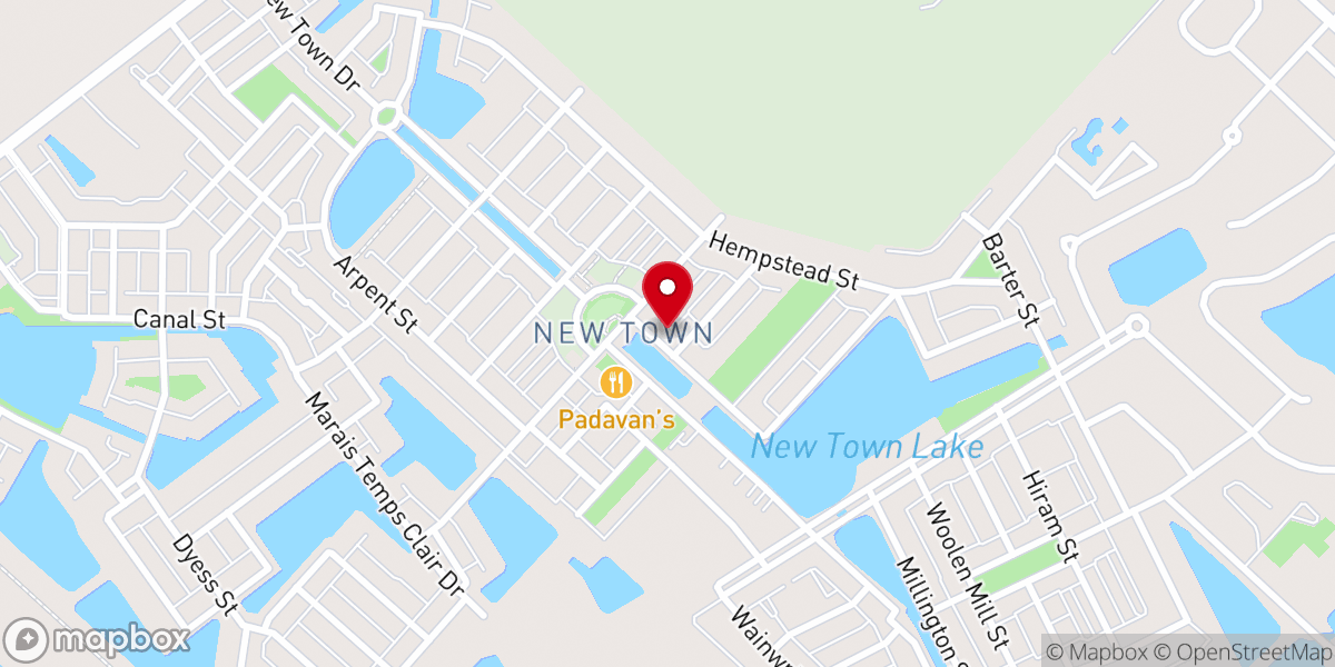 Map showing location of New Town Event Planning