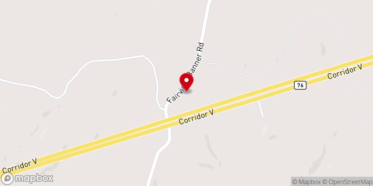 Map showing location of Poplar Springs Church