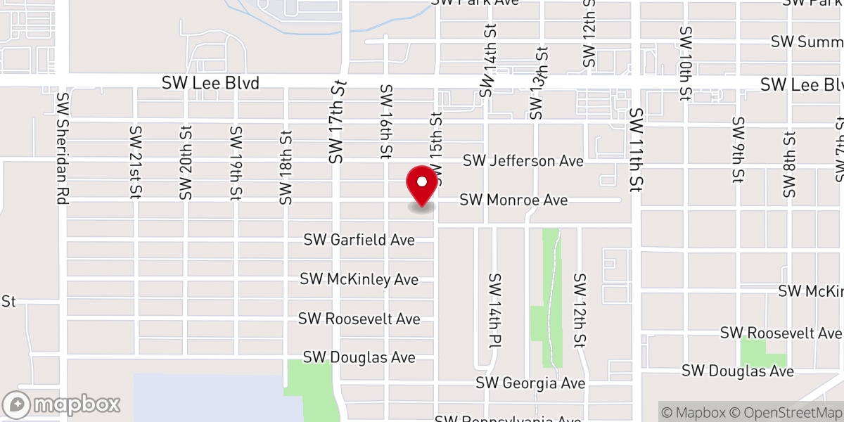 Map showing location of New Hope Lawton, OK COGIC