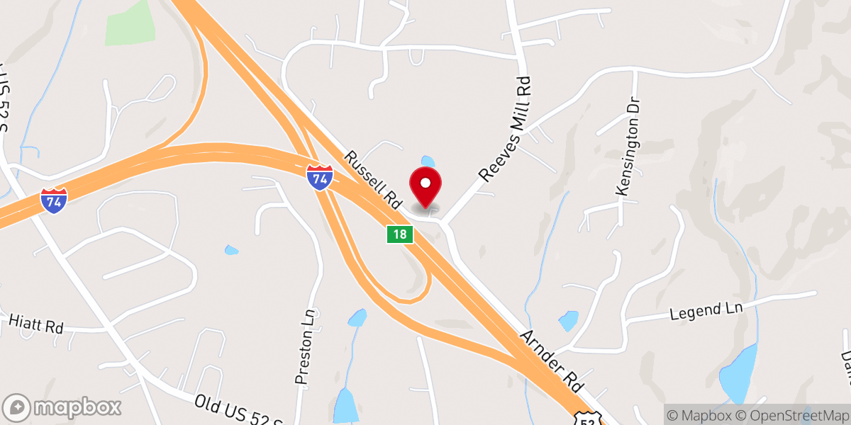 Map showing location of Maranatha Baptist Church