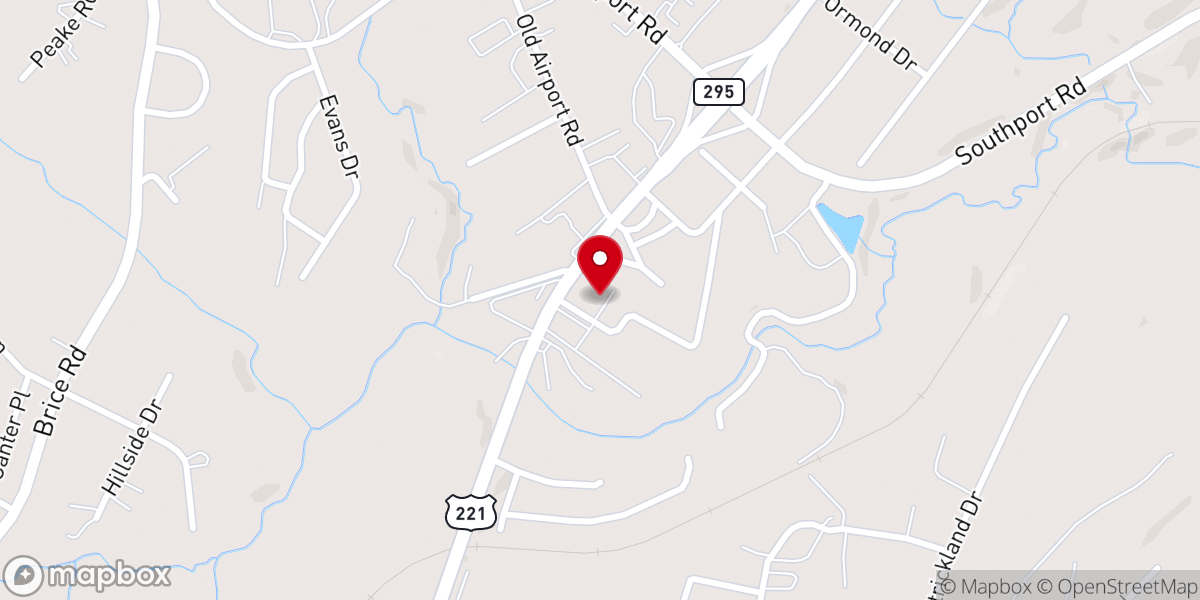 Map showing location of Cornelius United Methodist Church