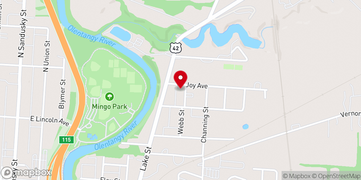 Map showing location of Eastside Mission Church