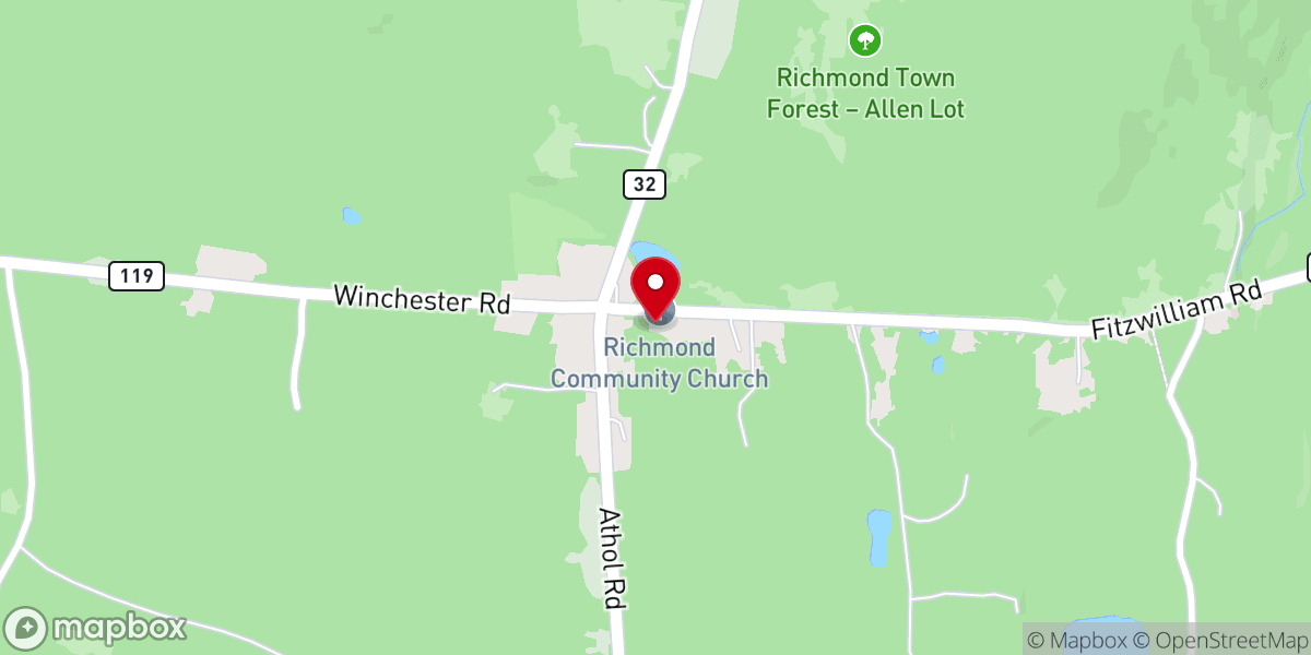 Map showing location of Richmond Community Untd Methodist