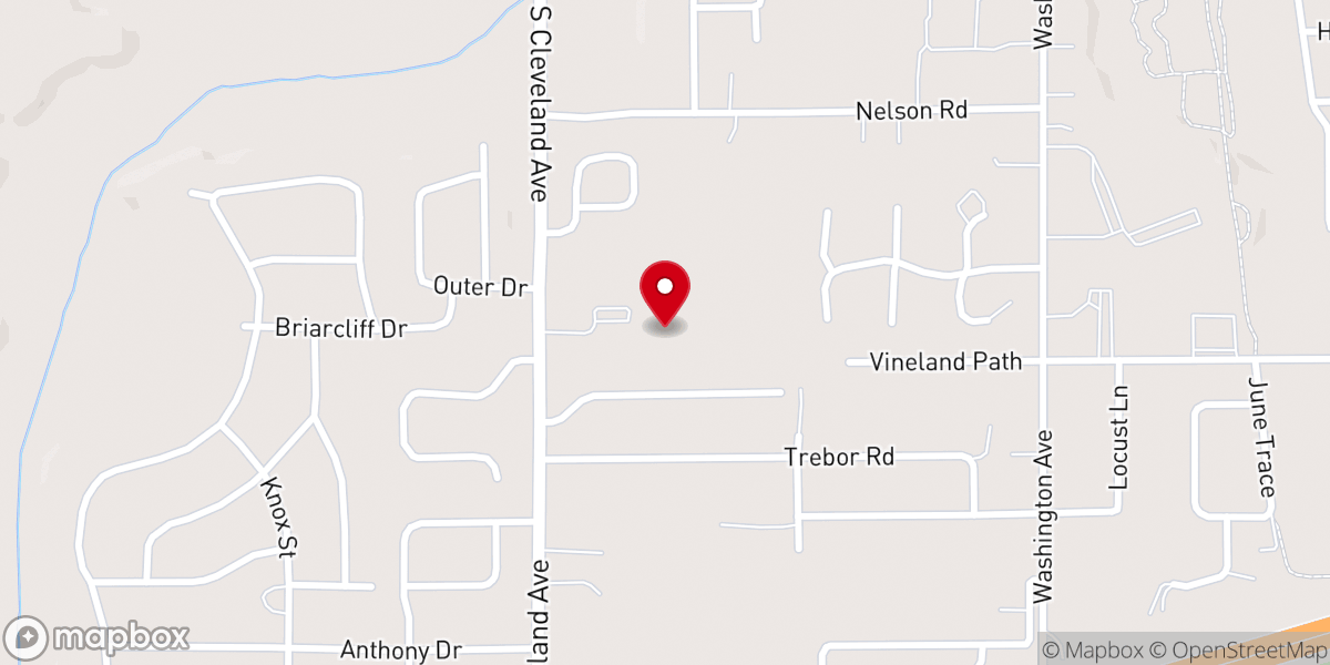 Map showing location of New Life Church