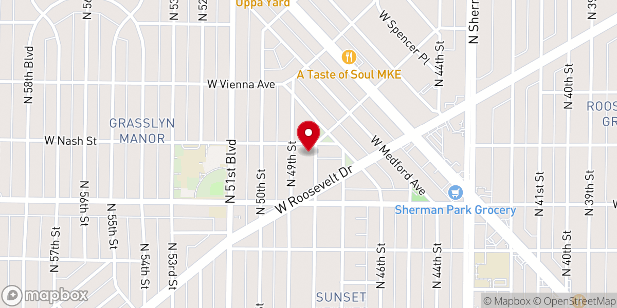 Map showing location of Kingdom Missionary Baptist Church