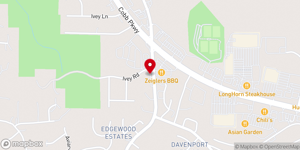 Map showing location of Mars Hill Presbyterian Church