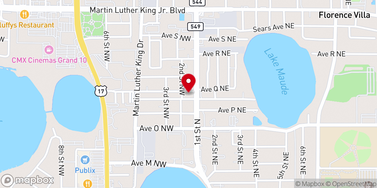 Map showing location of Living Word of Faith Assembly