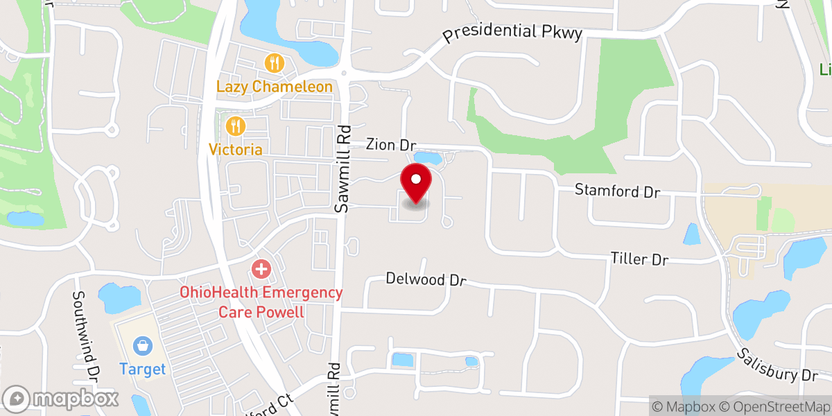 Map showing location of Zion Christian Fellowship