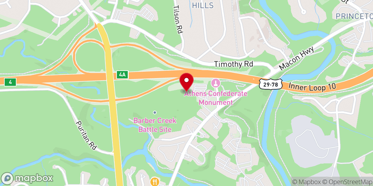 Map showing location of St. Thomas Anglican Church